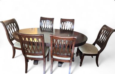 Dining room set with six chairs