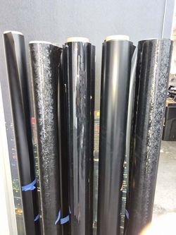 Satin black, gloss black, matte black, satin matte forged black, satin Damascus, satin camo, brush black, vinyl wrap by ft