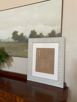 Beautiful Distressed White Picture Frame
