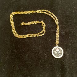 Gold plate English Coin Necklace