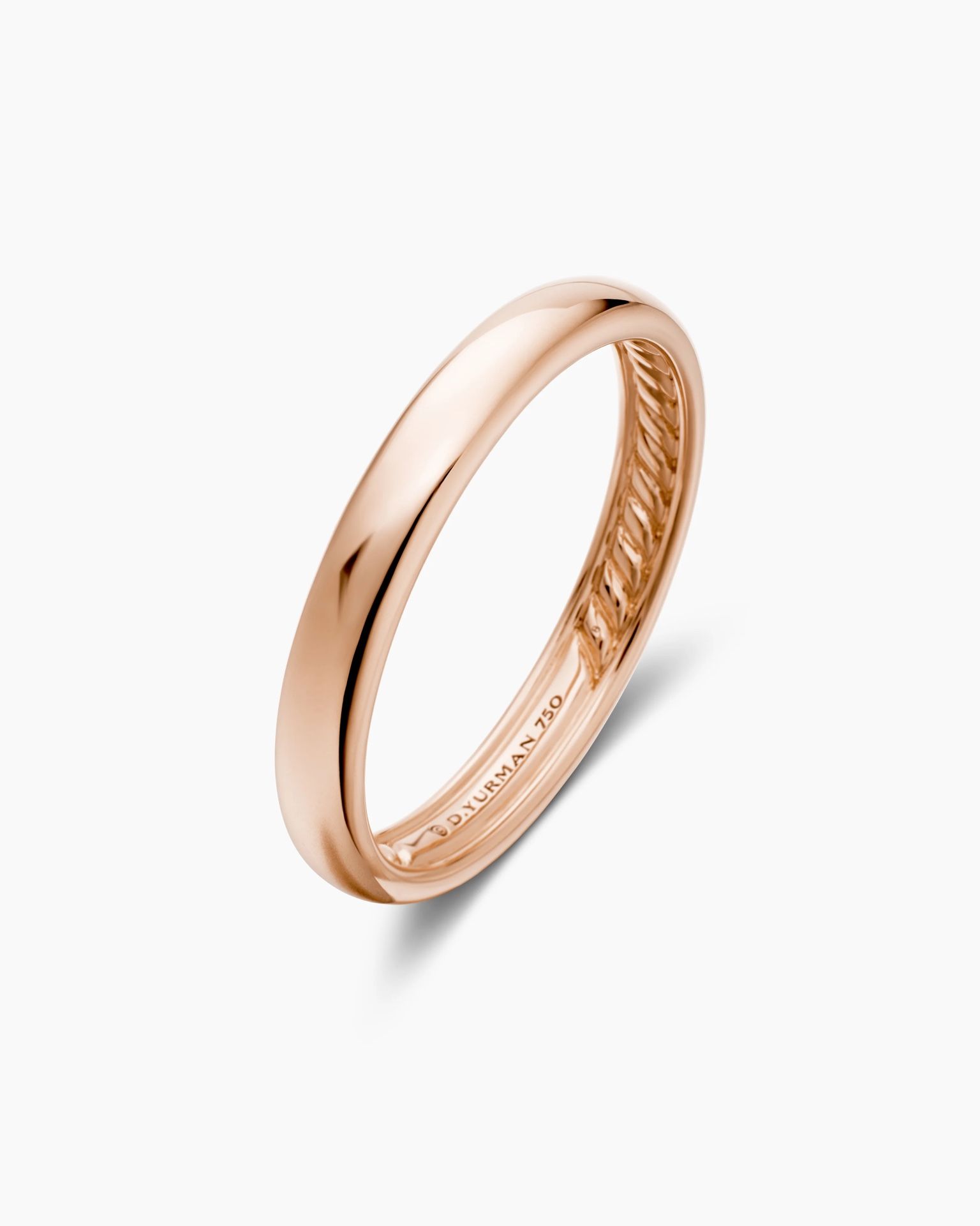 David Yurman Classic Band Rose Gold 2 Mm Size 7.5 Men