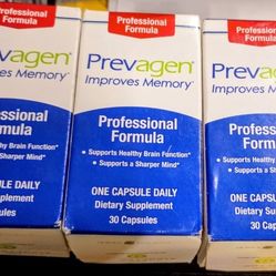 3 New Bottles of Prevagen - Professional Formula w/Vitamin D - 30 Capsules - 4x More Potent Than Regular Strength - No Expiration Date 