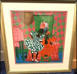 Signed Jonathan Green Framed Art Print (1989) 1 ft. 11 in. wide x 1 ft. 10 in. tall (23" × 22")