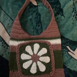 Handmade Shoulder Bag with Pocket