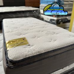 Twin Sweet Dreams Blue Gel Mattress And Box Set New Cama 