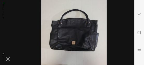 Black Leather Large Coach Bag