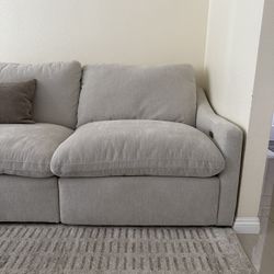 Kennedy Cream Power Raf Recliner W/Usb