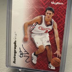 SkyBox 1996-97 Premium Autographics Black Ink Brent Barry Autographed Clippers