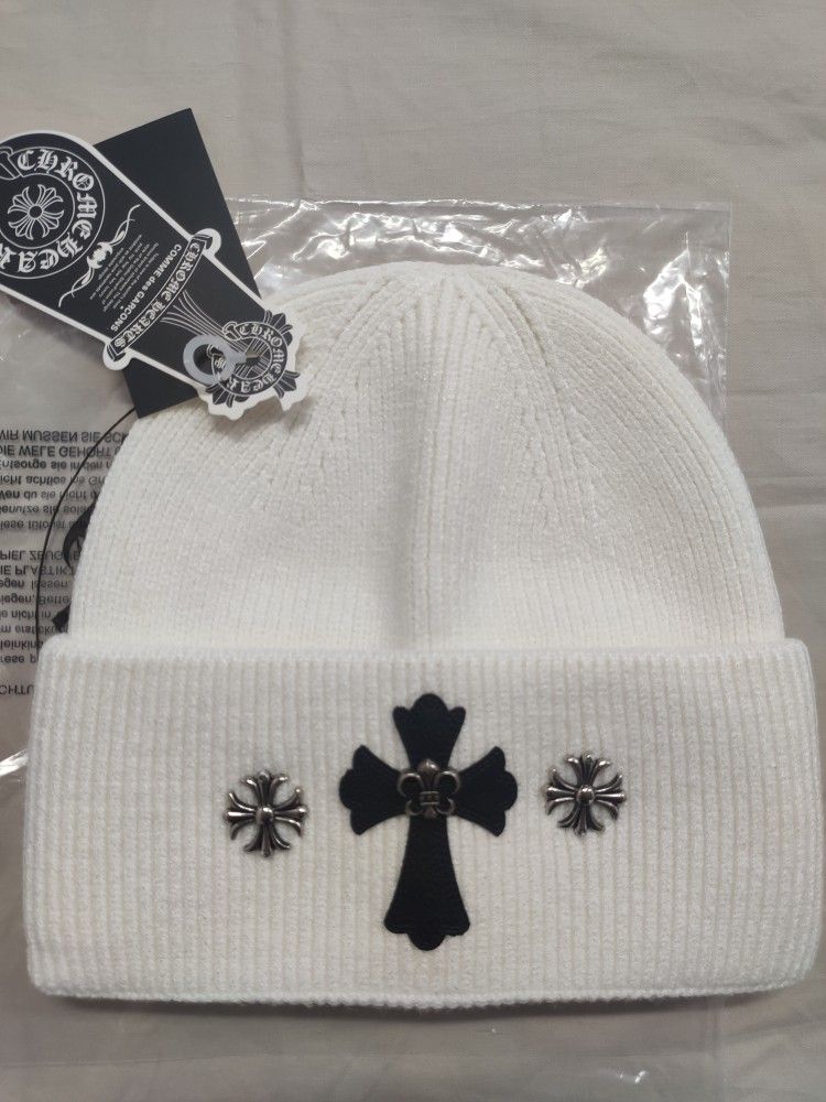 Chrome Heart Beanie White