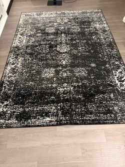 Unique Loom Sofia Collection Area Rug - Casino (7' 1" x 10' Rectangle, Black/ Ivory)