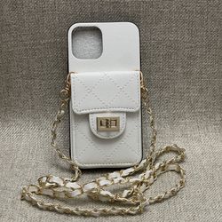 iPhone Case with Crossbody Strap - White