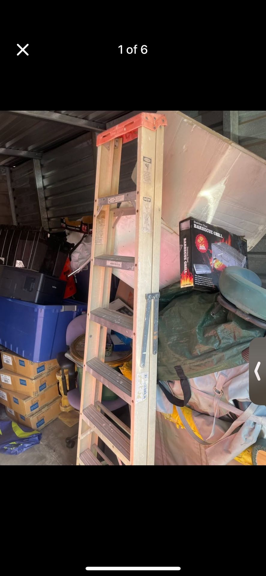 Home Base fiberglass 6-Steps Ladder Foldable Multipurposed Portable Non-Slip USA