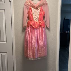 Pretty Pink Princess Costume Dress/Gold Acnt.