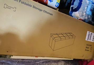 Price drop $35 Ottoman Black New In Box