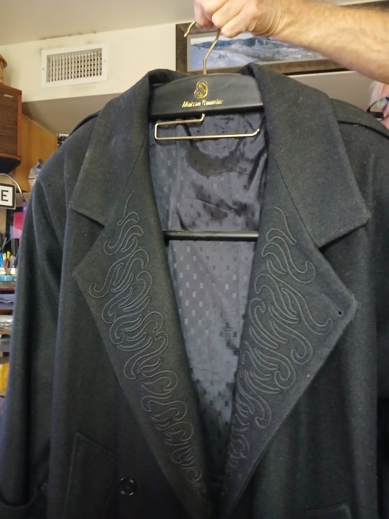 Vintage 80~s Classic Mens Dress Overcoat