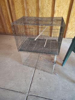 2 rectangle bird cages