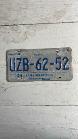 San Luis Potosí Mexico, license plates