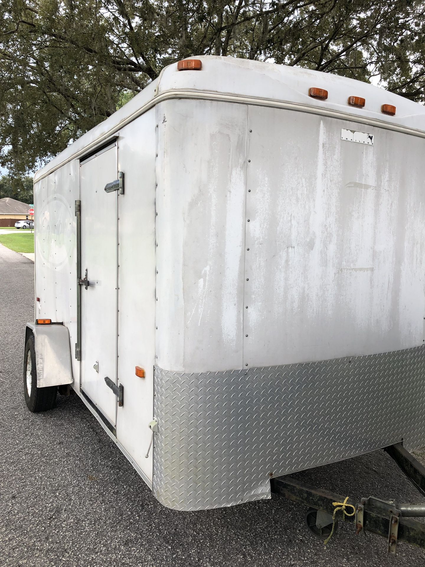 2003 6 x 12 enclosed cargo trailer with rear ramp door