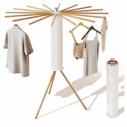Foldable Wooden Clothes Drying Rack