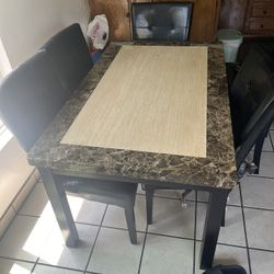Dining Room Table With Black Chairs