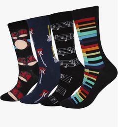 Men's 5 Packs Fun Crazy Animal Cotton Casual Crew Socks
