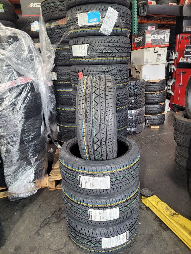 4 Brand New Continental Sure Contact RX 235×40×18 Tires For Sale.