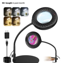 Flexible LED Magnifying Lamp for Crafts Reading
