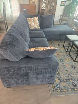 SOFA Ashley Dark Blue Corduroy