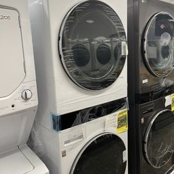 LG Washer And Dryer Stackable In White New Open Box