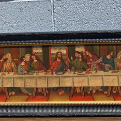 Vintage “The last supper” painting 36” x 16.5”