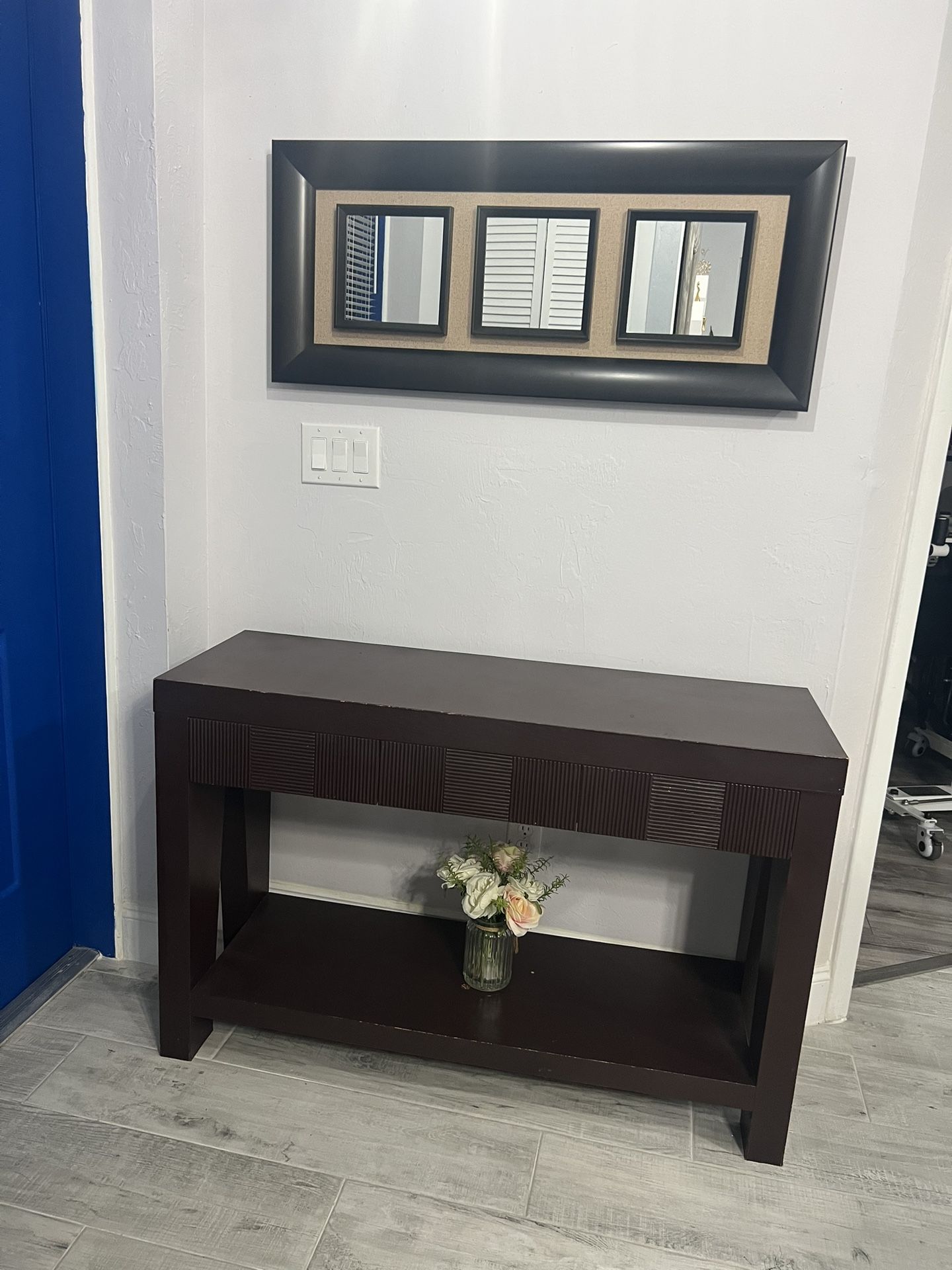 Entryway Console Table + Wall Mirror