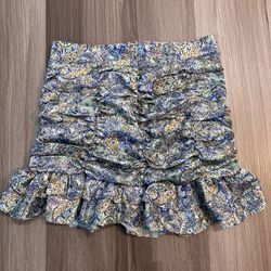 Printed Ruffle Skirt