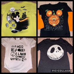 Disney Halloween T’s/Onsie, VGUC
