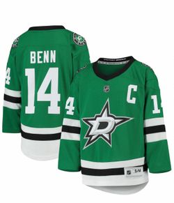 New Youth Large/XL Jamie Benn Kelly Green Dallas Stars Home Premier Jersey