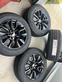 New Chevy Silverado rims and tires 20” Oem factory wheels rines y llantas nuevas fits Silverado Tahoe RST Avalanche suburban GMC Sierra Yukon