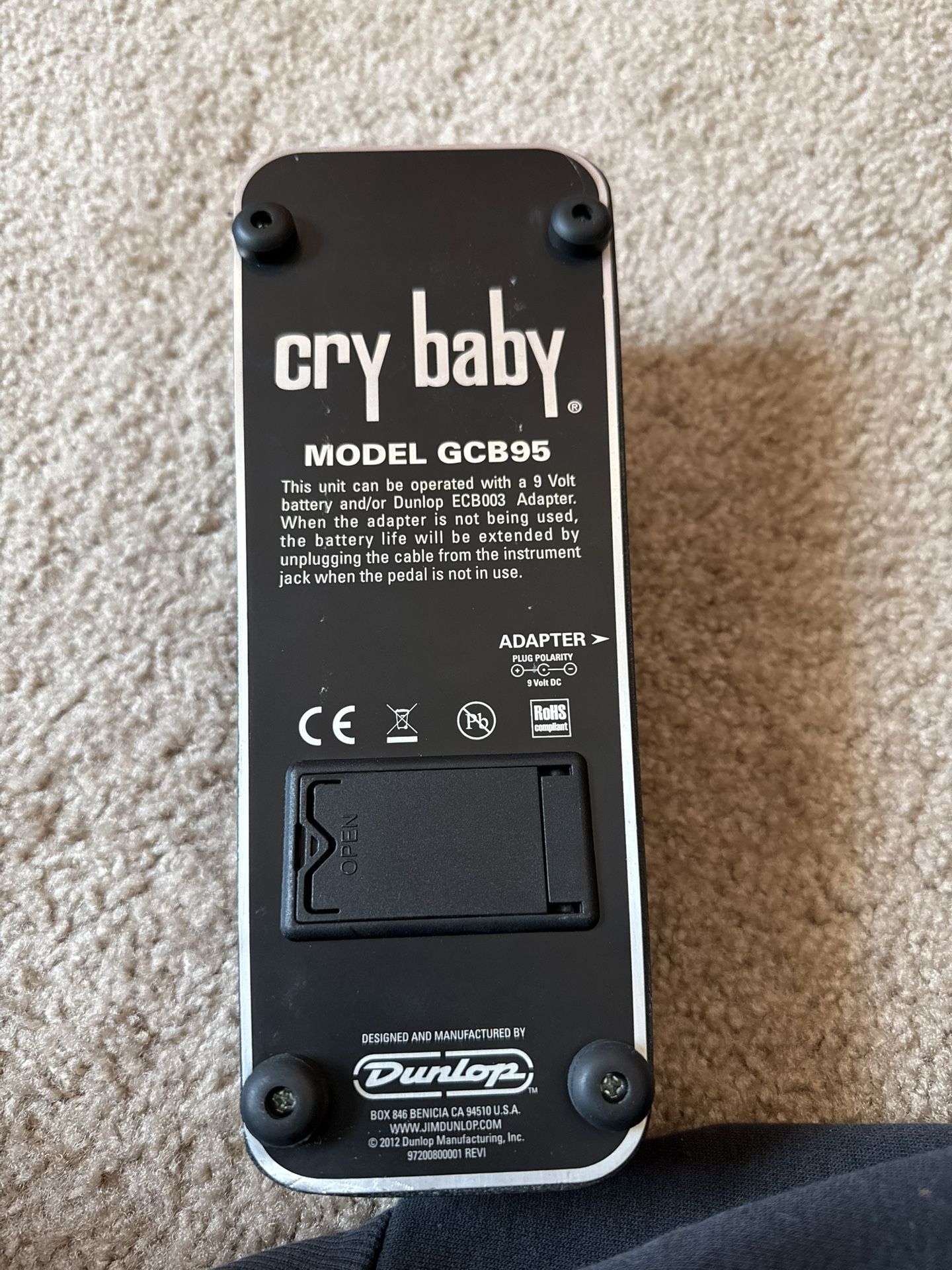 Dunlop Crybaby Wah GCB95