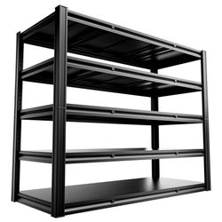 New Heavy Duty 5-Tier 60" W x 24" D x 72" H Garage Shelving 3000LBS Storage Shelves Heavy Duty Metal Shelf Unit Adjustable Basement Industrial Storage