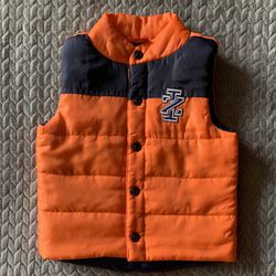 NWOT Orange and Navy Snap Puffer Vest from Izod in 18M