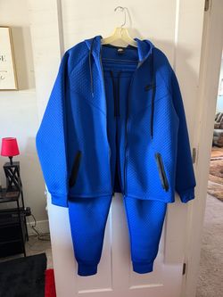 Nike Tech Fleece Tracksuit Set Royal Blue