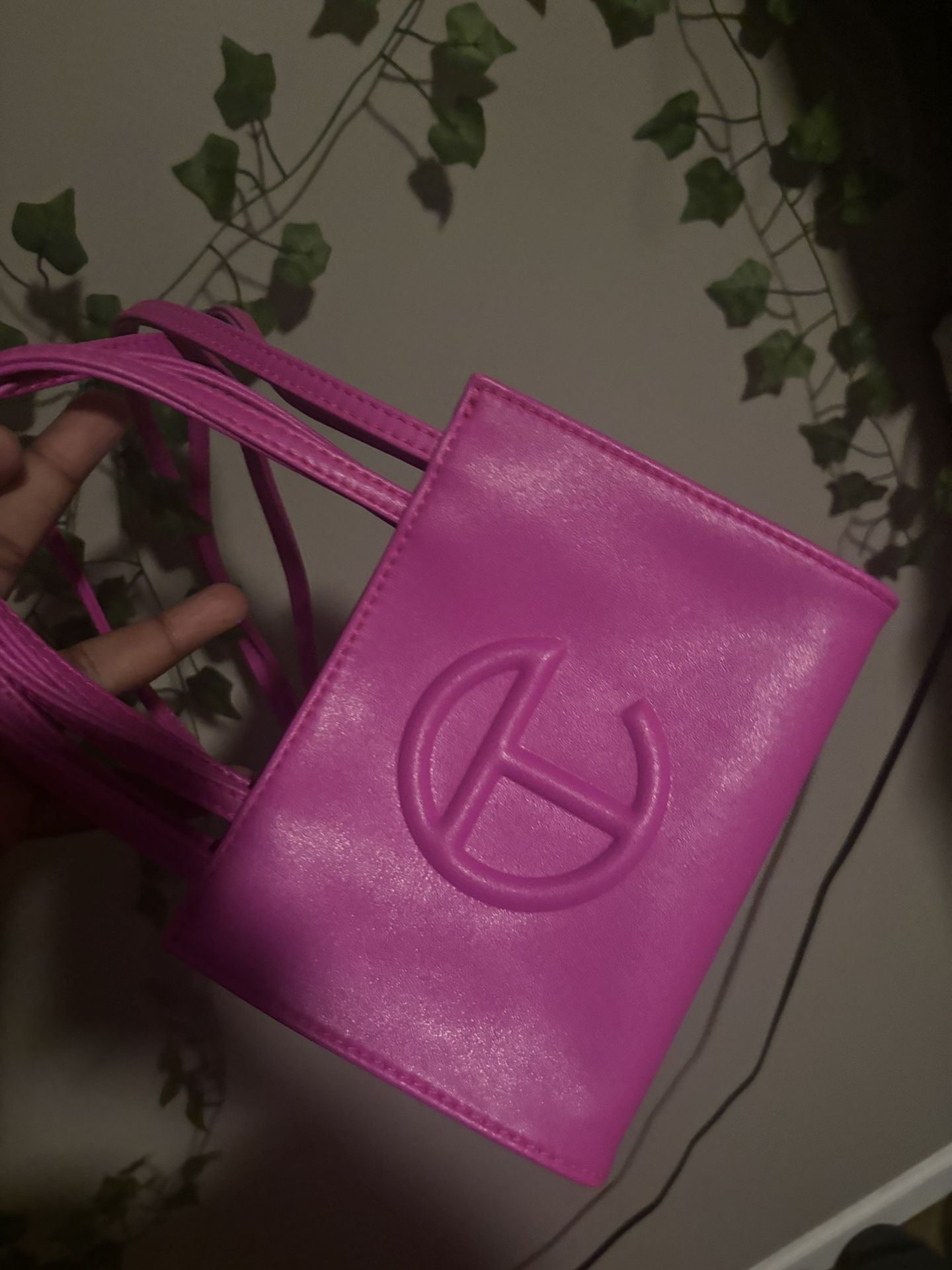 Pink small telfar bag