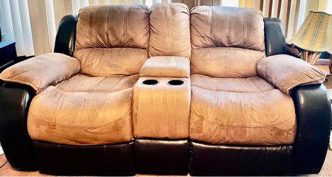 Sofa set Leather and Suede