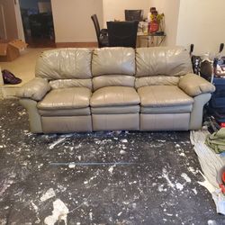 Real Leather Couch With Recliners