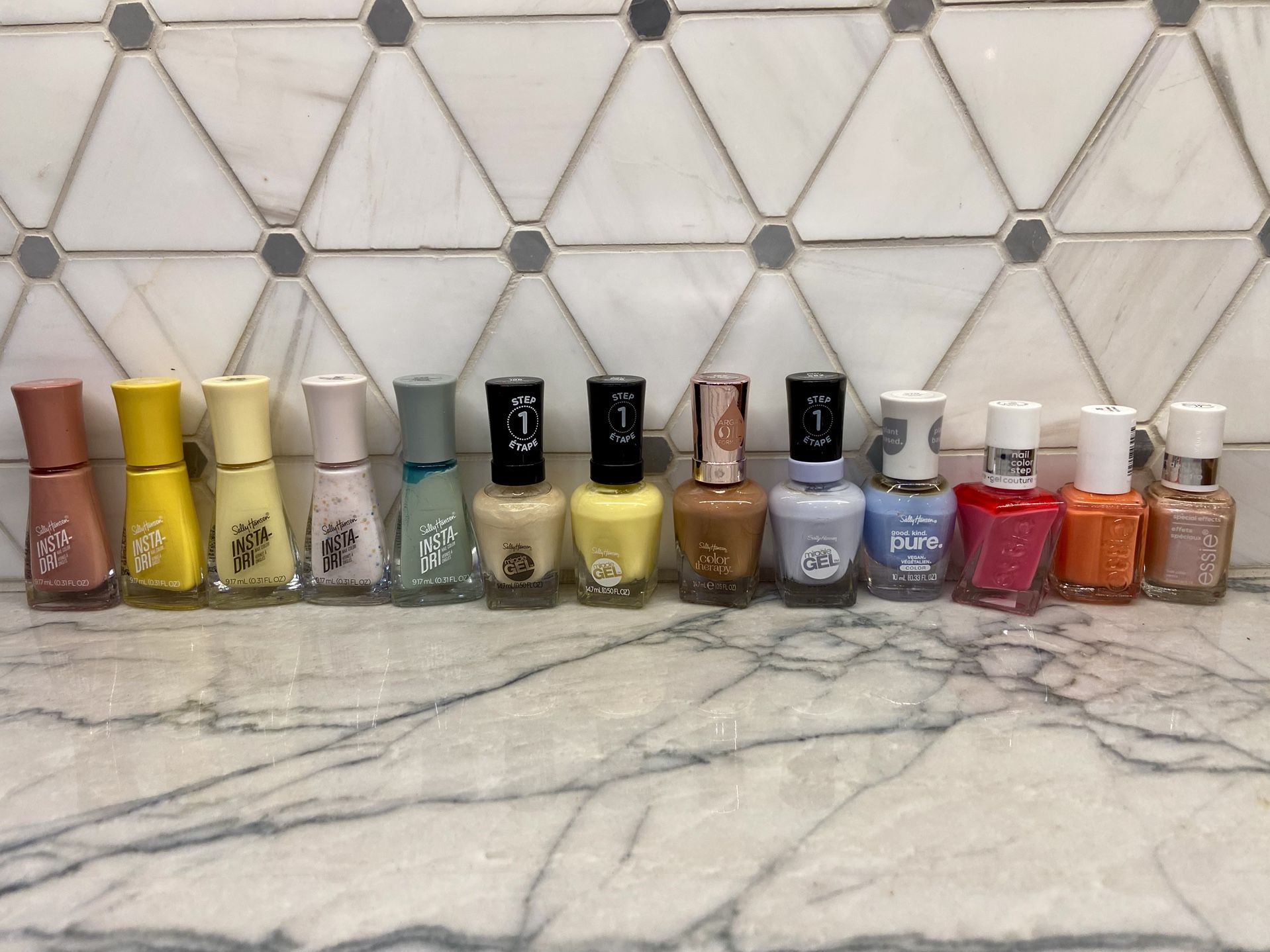 Nail polish - Sally Hansen nail polish; Essie Nail polish - colors shown. New/unopened. Gift-giving condition. 