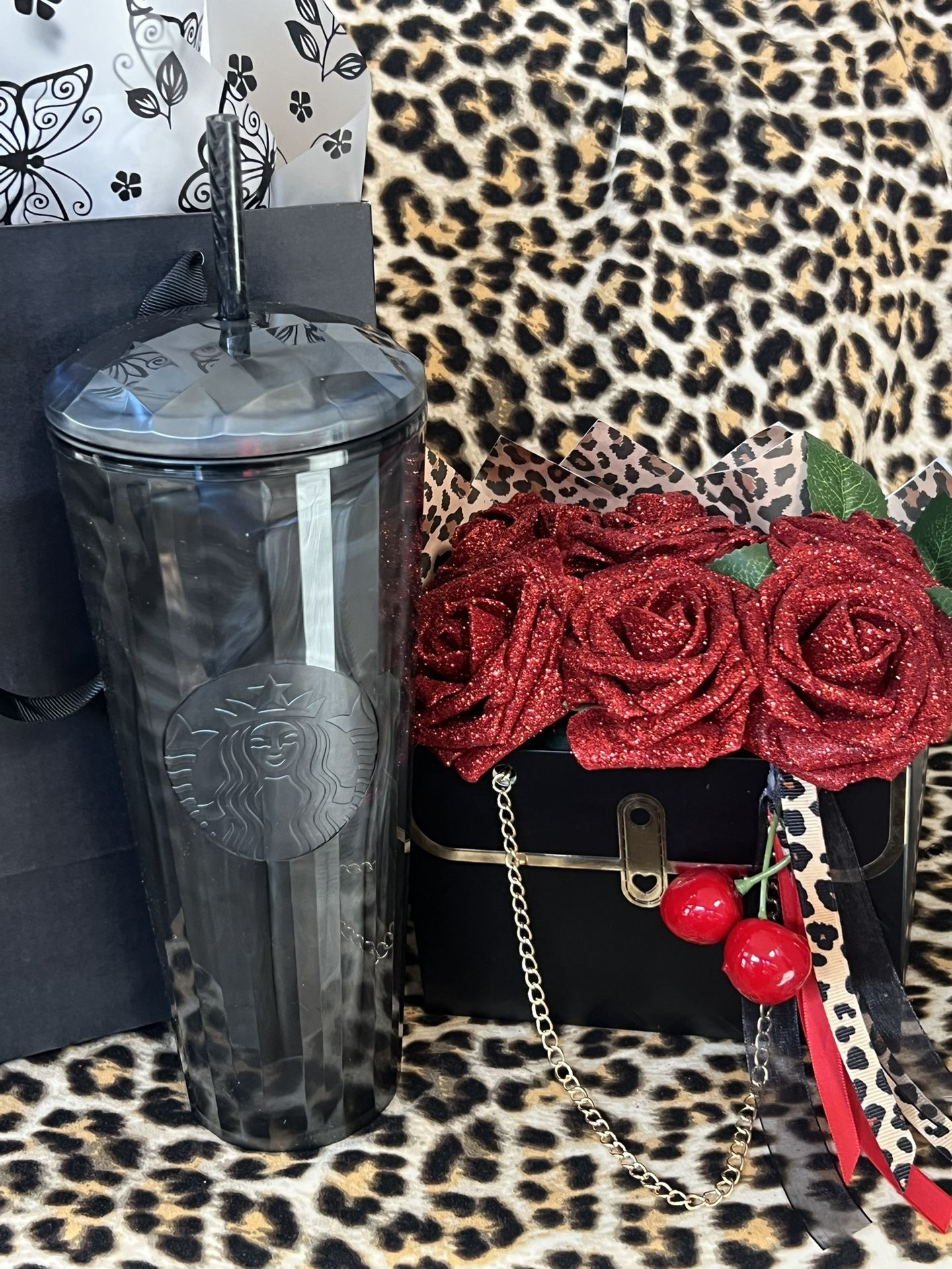 Eternal Roses With Starbucks 24oz Cup