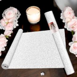 Scroll Print Wedding Aisle Runner 36x100