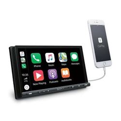 With installation. Sony apple CarPlay and android auto double din car stereo