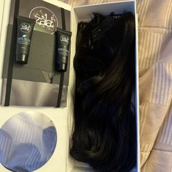 Black Real Human Hair Extensions 