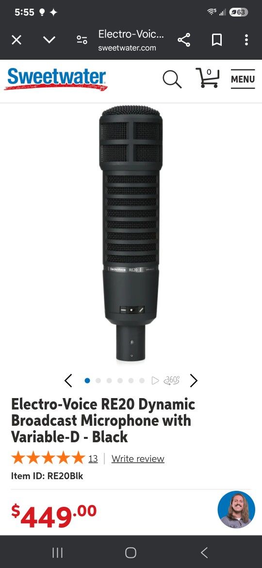Electro Voice RE 20 Black (New!)
