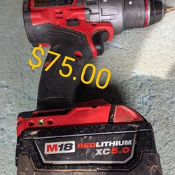 Milwaukee FUEL Hammer Drill Driver 1/2 In XC5.0 BATTERY