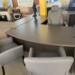 Executive Gray Desk 6x7’ New!